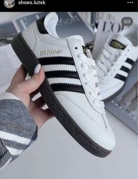 Жіночі adidas  samba spezial білі  сірі замш