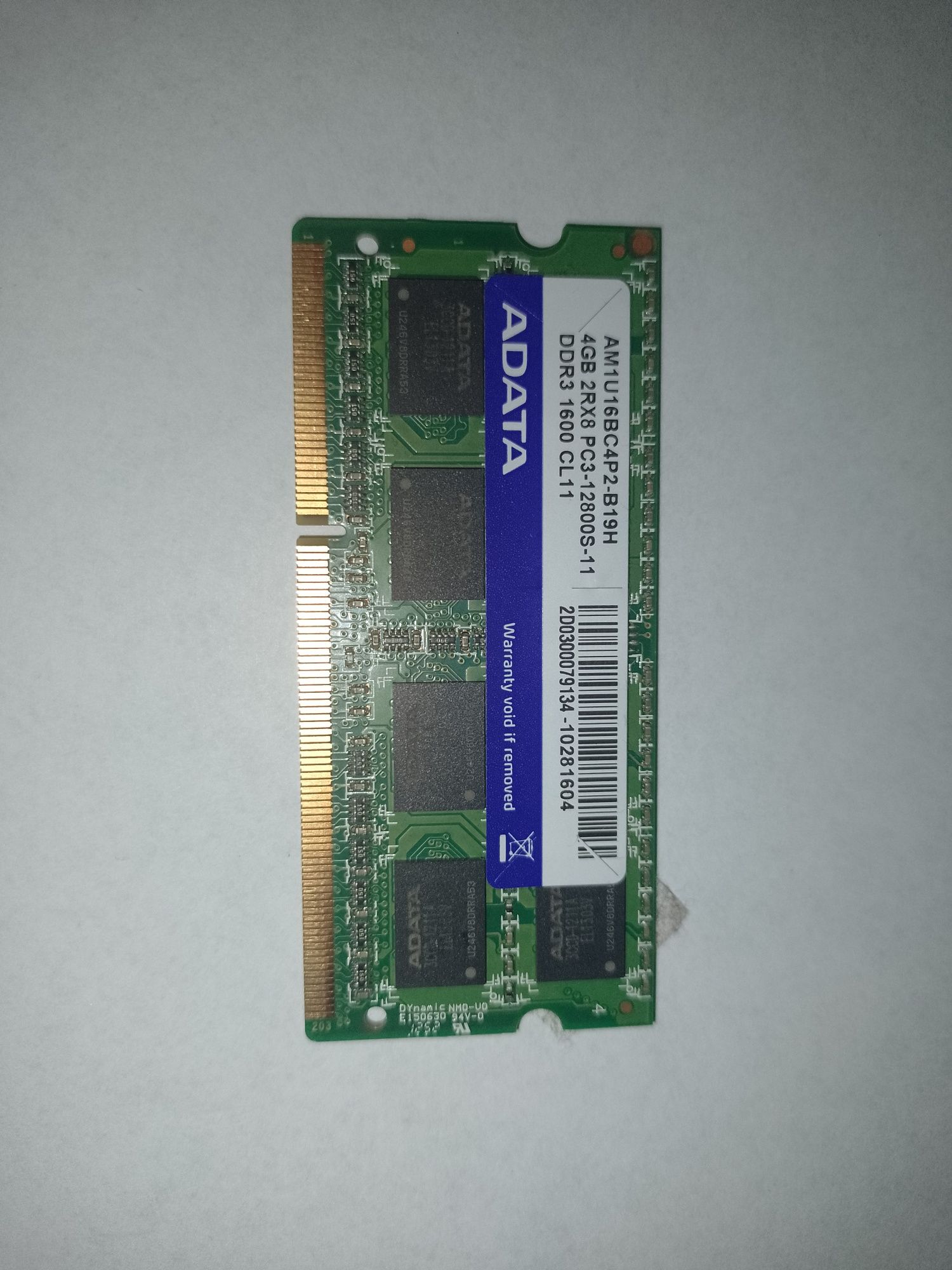 Pamięć 6GB RAM DDR3 1600 4GB ADATA+2GB NANYA do laptopów