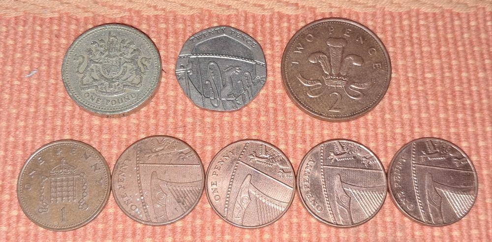 Conjunto lote 8 moedas de colecção Reino Unido UK