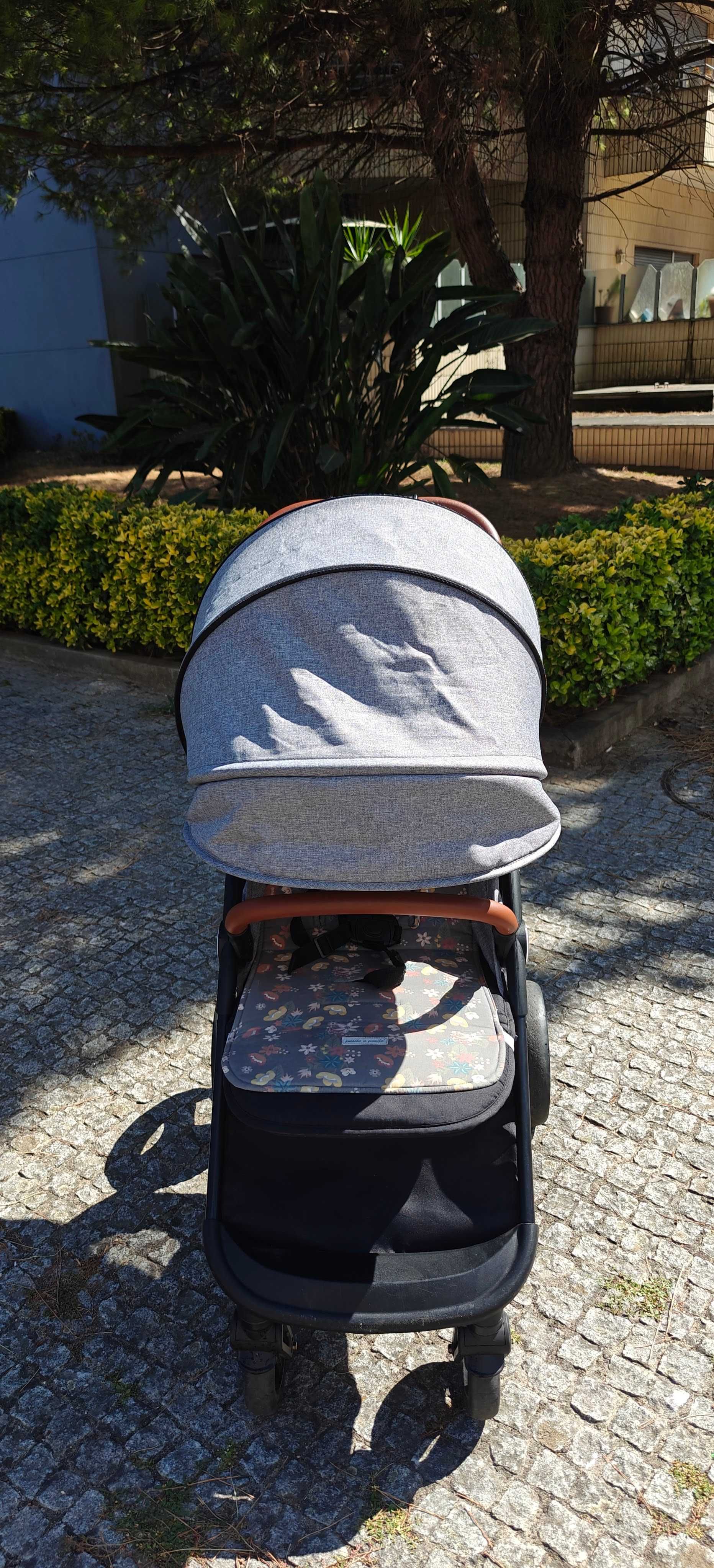 Carrinho de bebé Kinderkraft GRANDE PLUS Cinzento