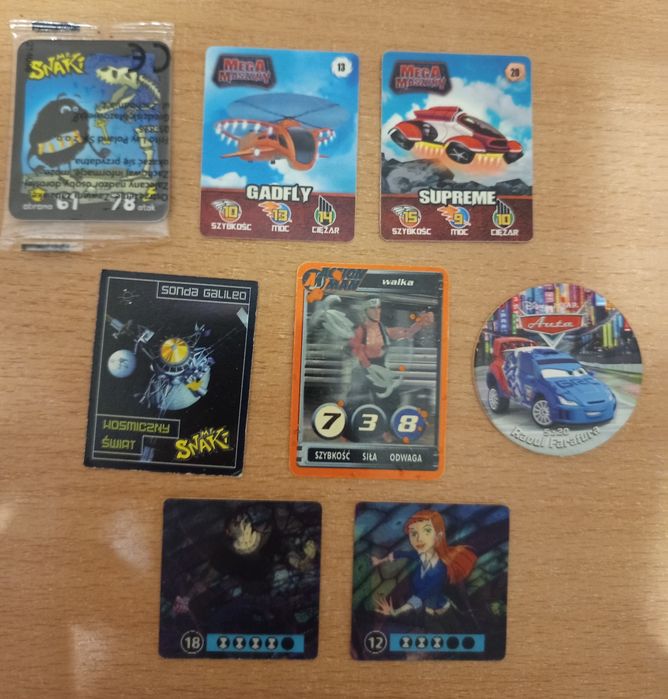 Karty Snaki cheetos crunchips Ben 10 na sztuki