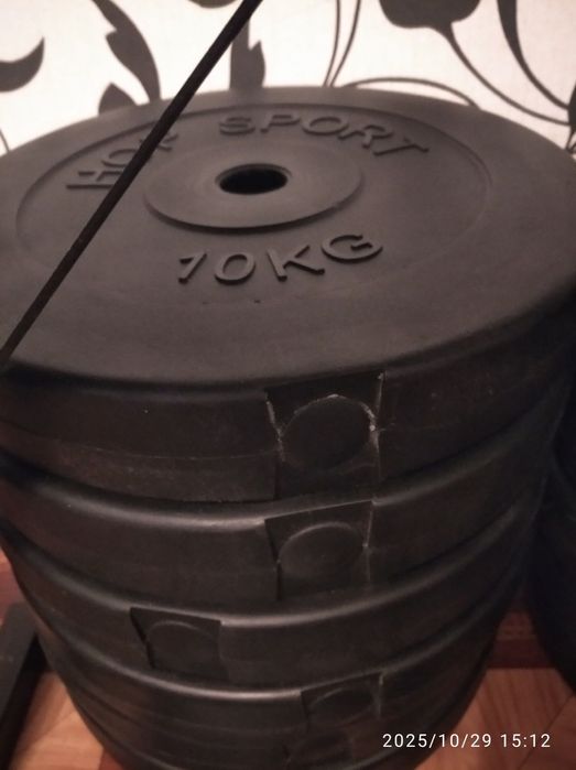 Продам скамью для жима,гриф,кривой гриф,гантели,блины 112кг ..