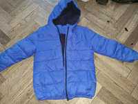 Niebieska kurtka pikowa z kapturem dla chłopca 128/134 Dunnes Stores