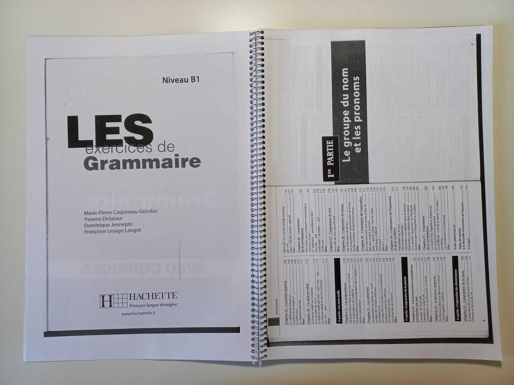 Exercices de Grammaire B1 (avec corrigés) Hachette