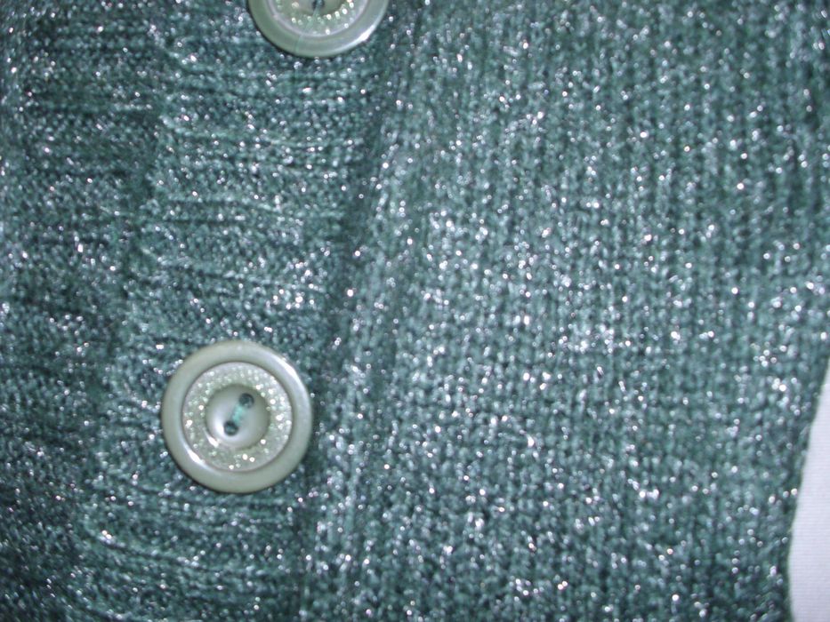 Sweter modny zieleń butelkowa miękki M/L stan bdb wyprzedaż