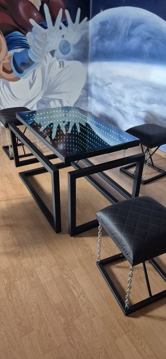 Stolik cube loftowy lustro weneckie