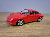Bburago Porsche 911 Carrera 1993 Metal/Plastik skala 1:18 czerwony