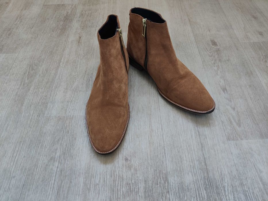 Якісні чоловічі челсі ботинки замшеві 44 р на стопу 29 см оригінал