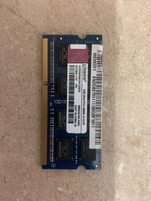 Оперативна пам'ять для ноутбука Kingston ddr3 2gb