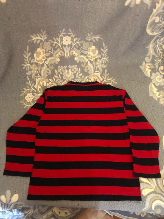 Camisola vintage de manga comprimida listrada