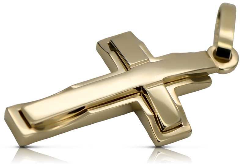 Złoty krzyż Katolicki 14k 585 zawieszka ctc095yy 53mm/29mm Wrocław