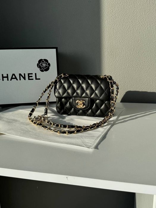 Сумка CHANEL MINI black/gold (люкс)