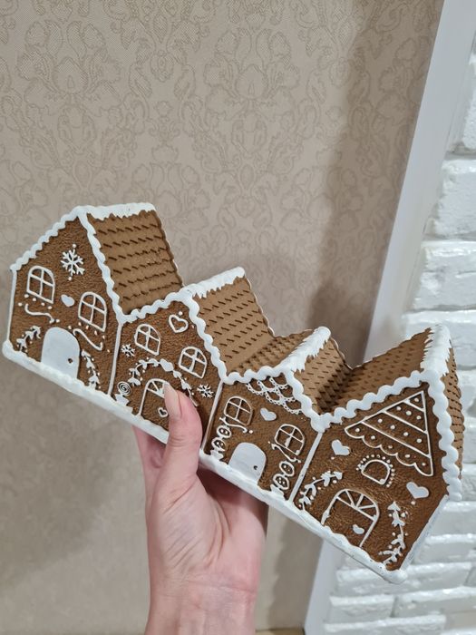 Пряничний будиночок, різдвяний новорічний домік декор, пряник, доміки