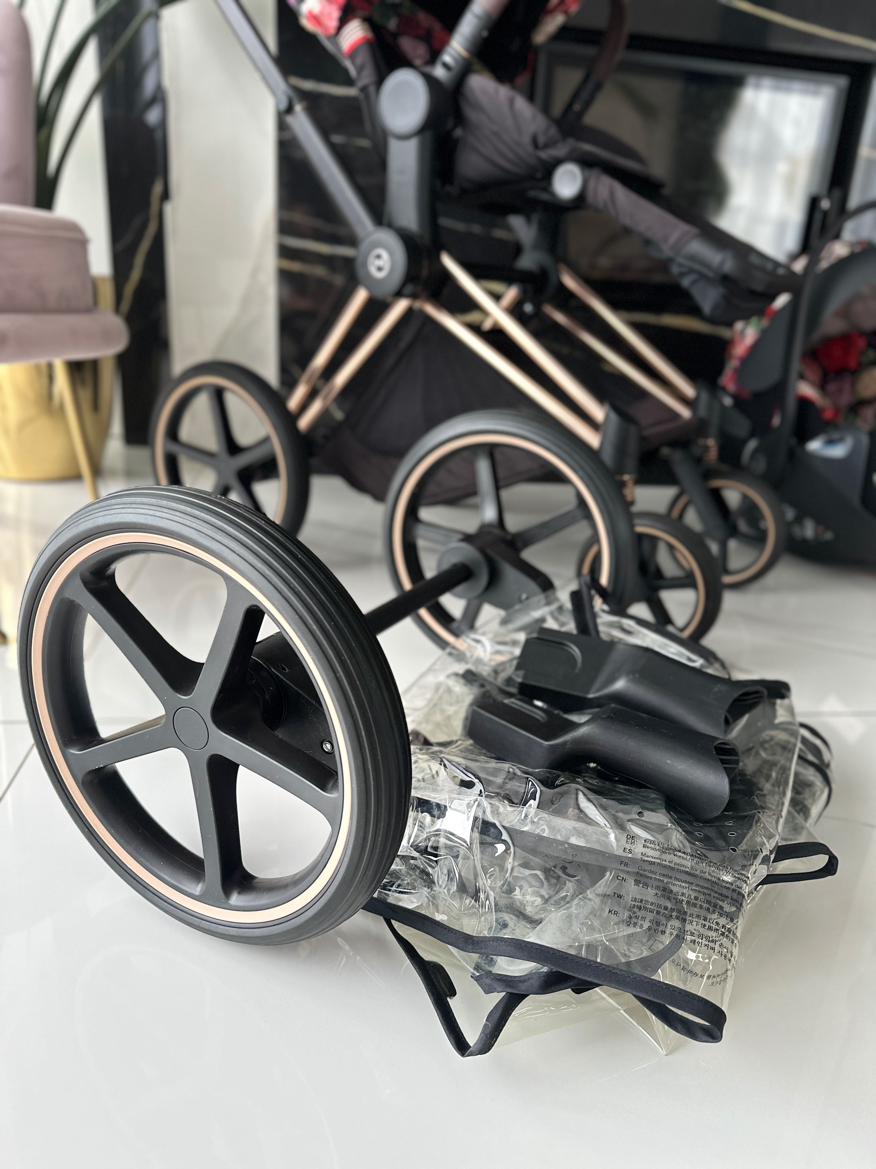 Wózek Cybex  Priam Rose Gold Spring Blossom Dark mega zestaw