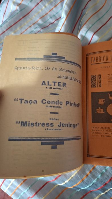Programas concurso hipico Figueira Foz 1931 hipismo equitação