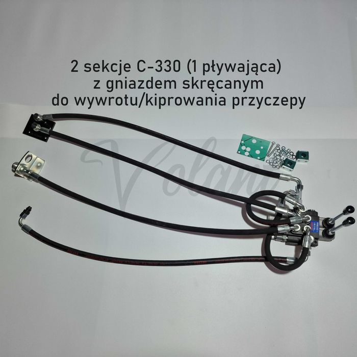 Rozdzielacz 2 Sekcje C330 Zewnętrzny Hydrauliczny Gniazdo Starego Typu