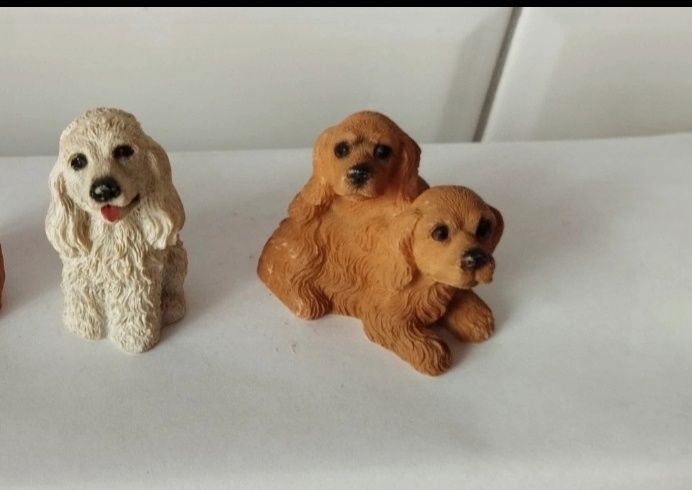 2 Figurki Cocker Spaniel - do kolekcji - całość