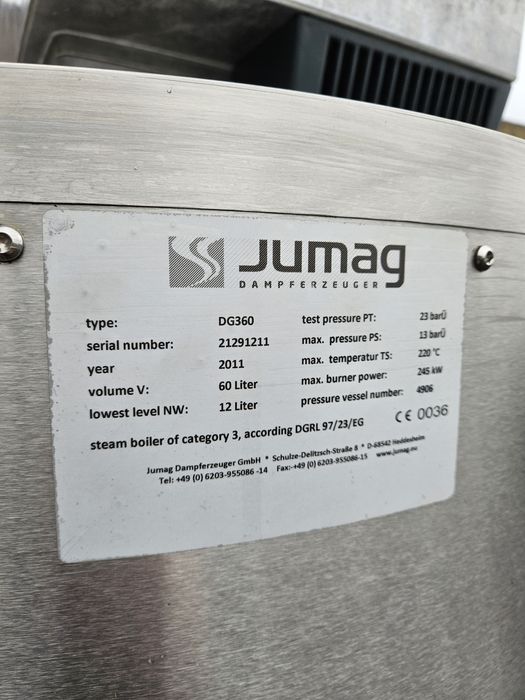 Wytwornica pary kocioł parowy Jumag DG360