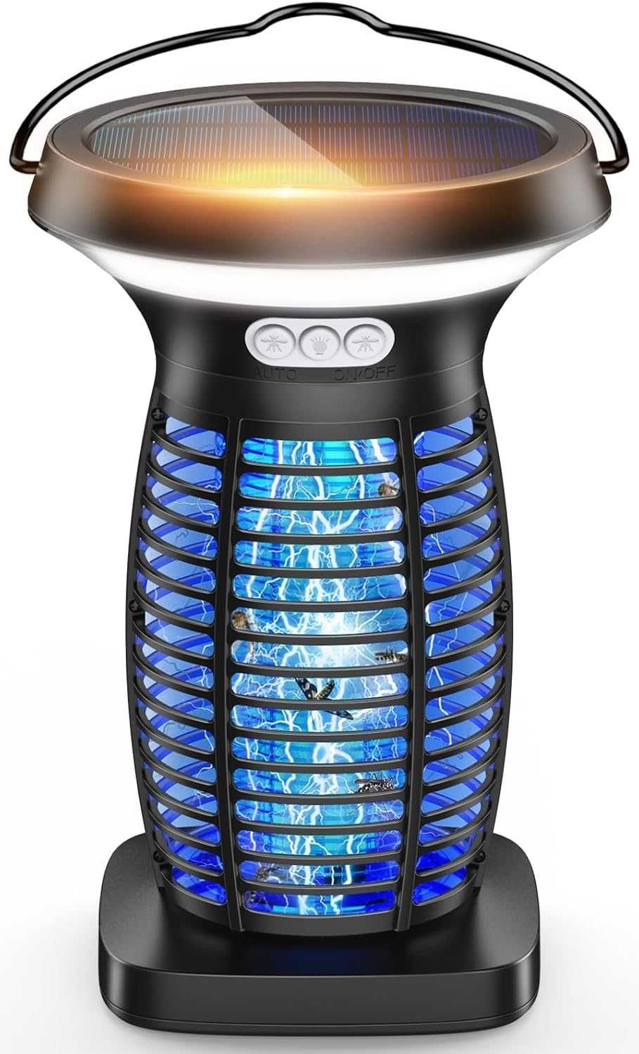 Elektryczna pułapka na owady 2w1 solarna LED 10W 3500V IPX5