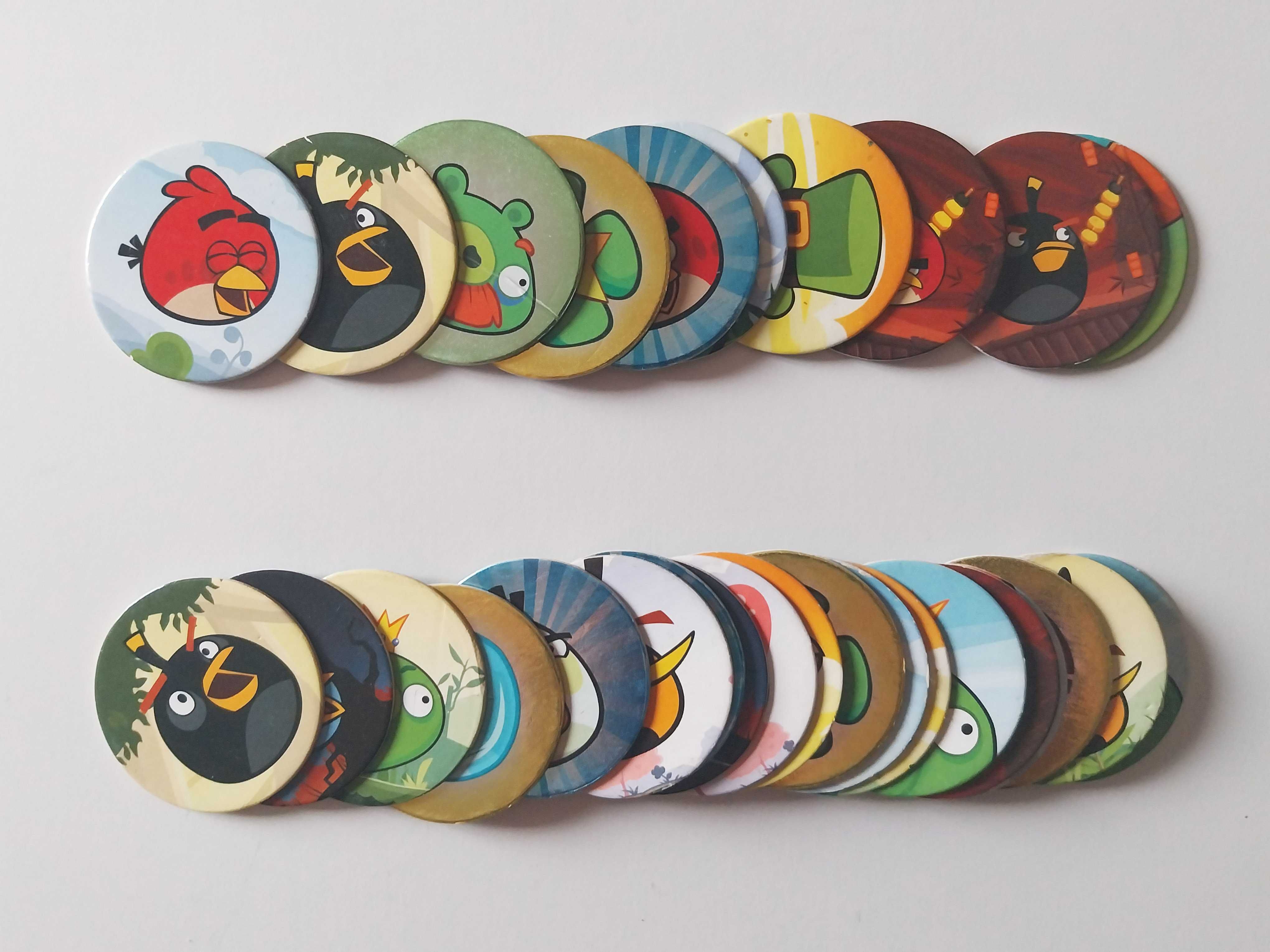 29 tazos ANGRY BIRDS (26 diferentes) | lote Emax