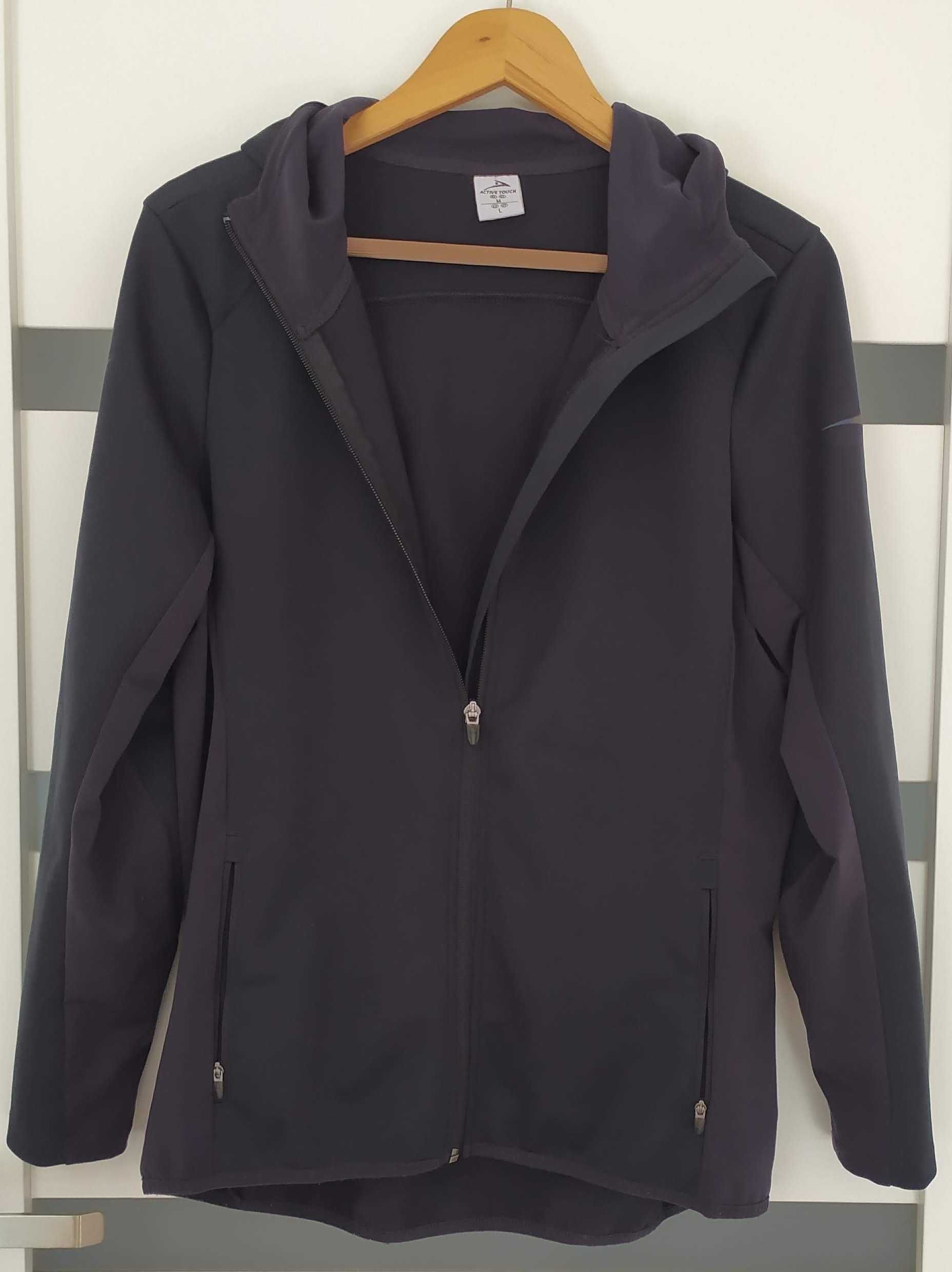 Active touch czarna kurtka do biegania softshell Aldi M