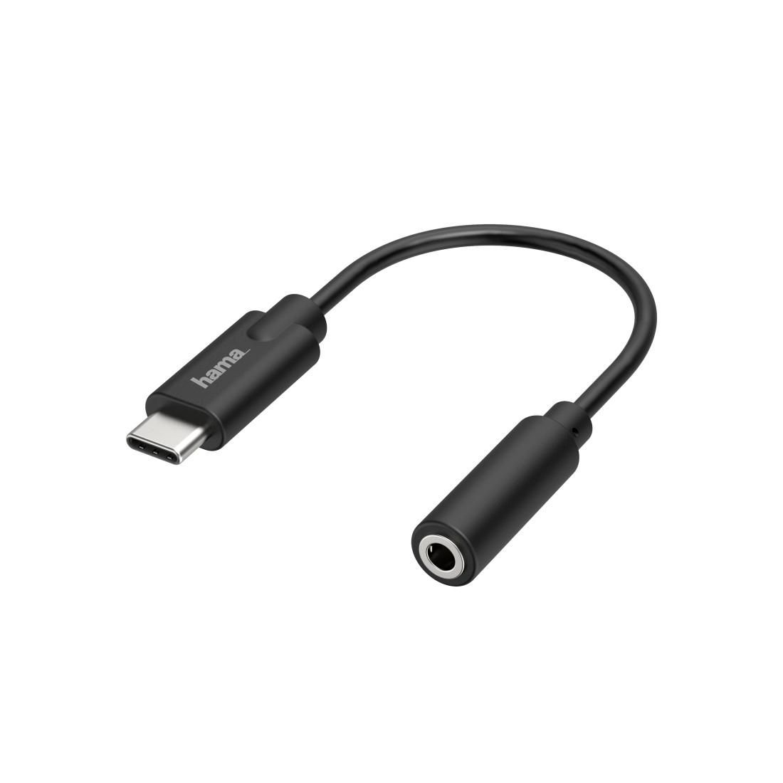 Hama Adapter USB-C - Jack 3,5mm, przejściówka czarny OUTLET