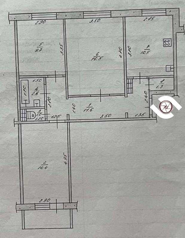 Продажа 3х-комнатной квартиры. Бородинский район. С ремонтом