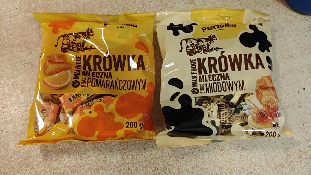 Krówki o smaku miodowym, pomarańczowym, borówkowym, słony karmel