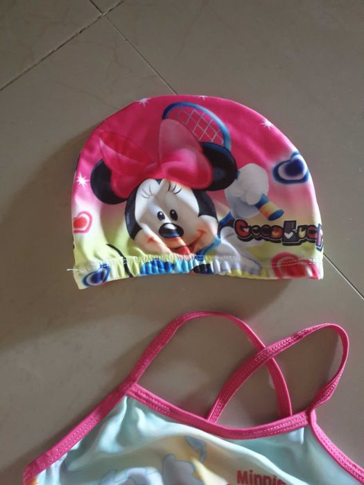 Fato banho da minnie com toca minnie