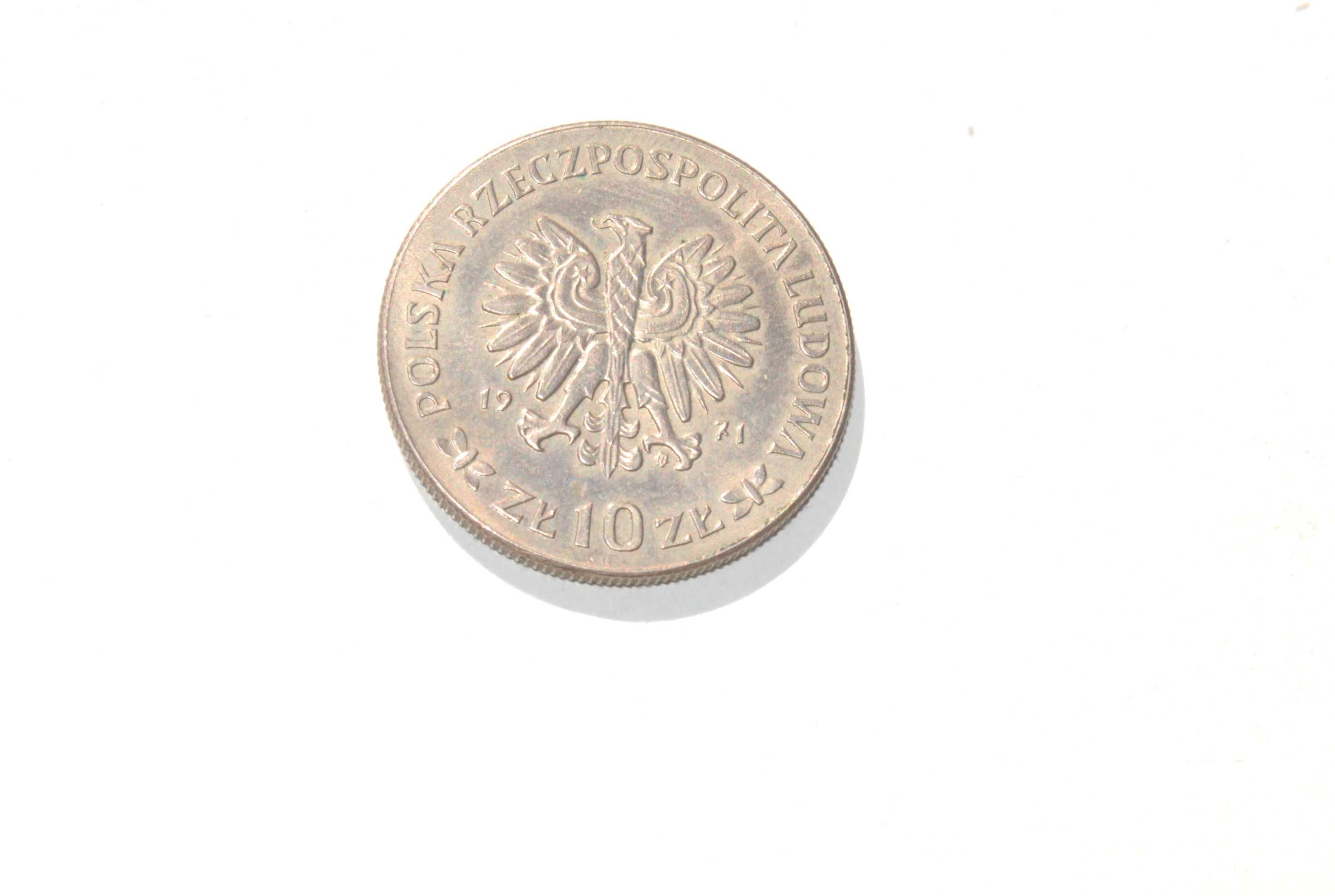 Stara moneta Polska 10 złotych 1971 50 rocznica Powstania Śląskiego