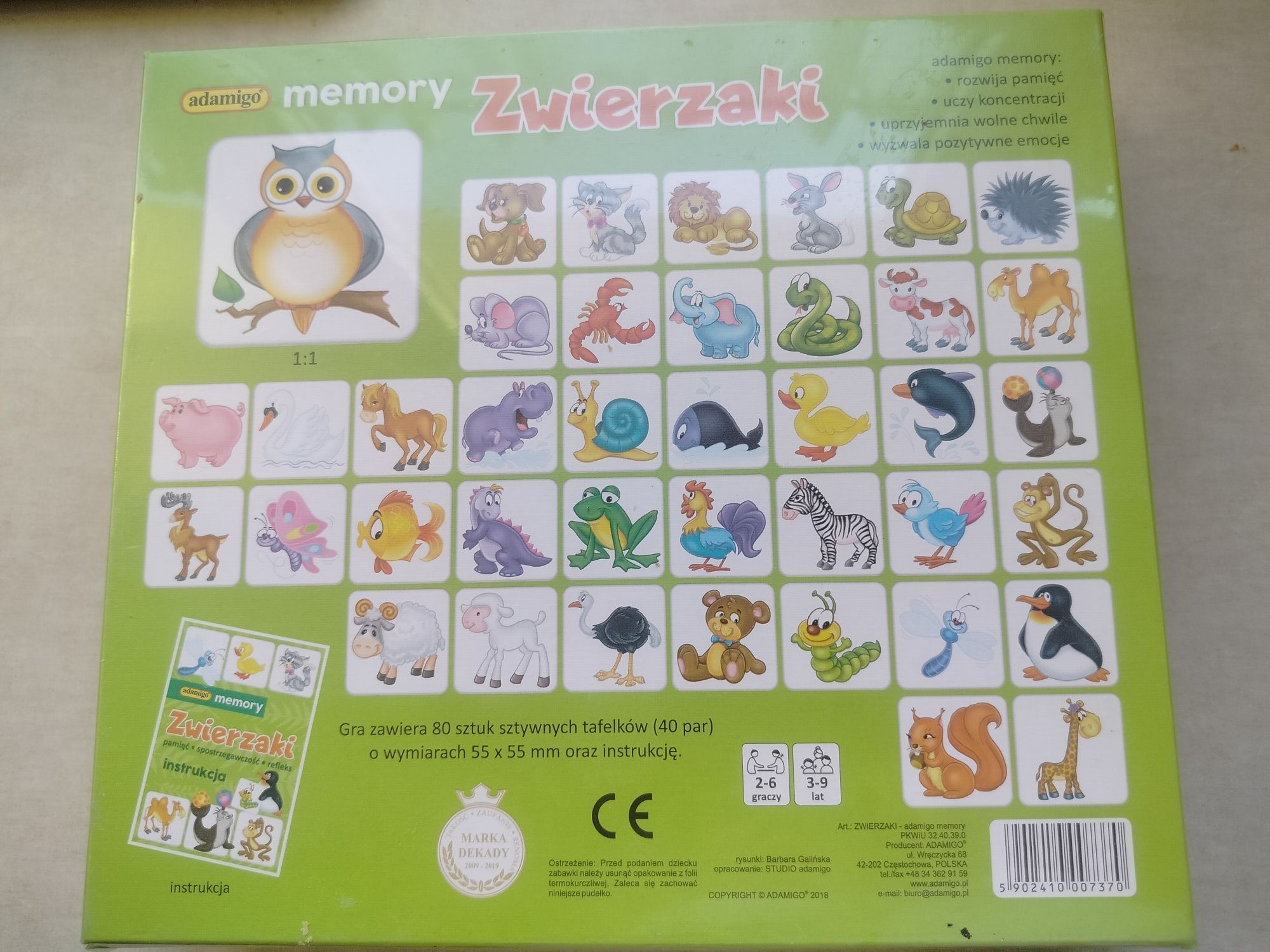 Adamingo memory Zwierzaki