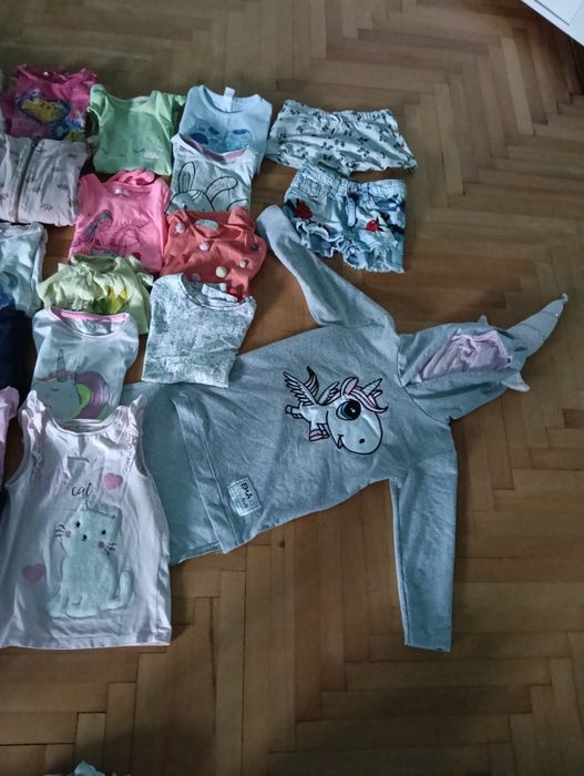 Paka rzeczy dla dziewczynki rozmiar 110/116