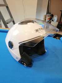 Kask damski xs bialy motor skuter