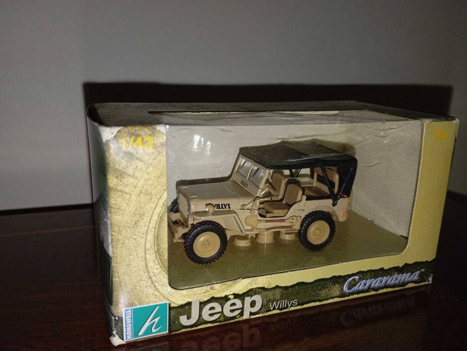 Jeep Willys em miniatura/brinquedo na escala 1/43