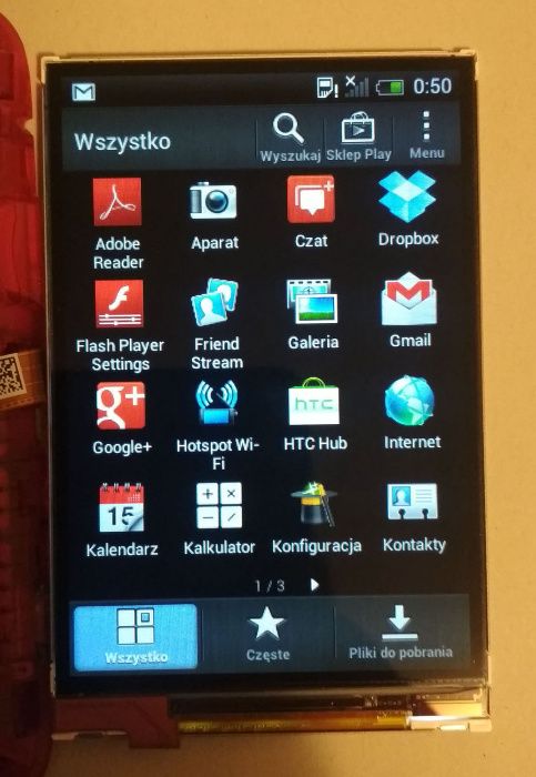 HTC Desire C - części wyświetlacz, pokrywa, bateria