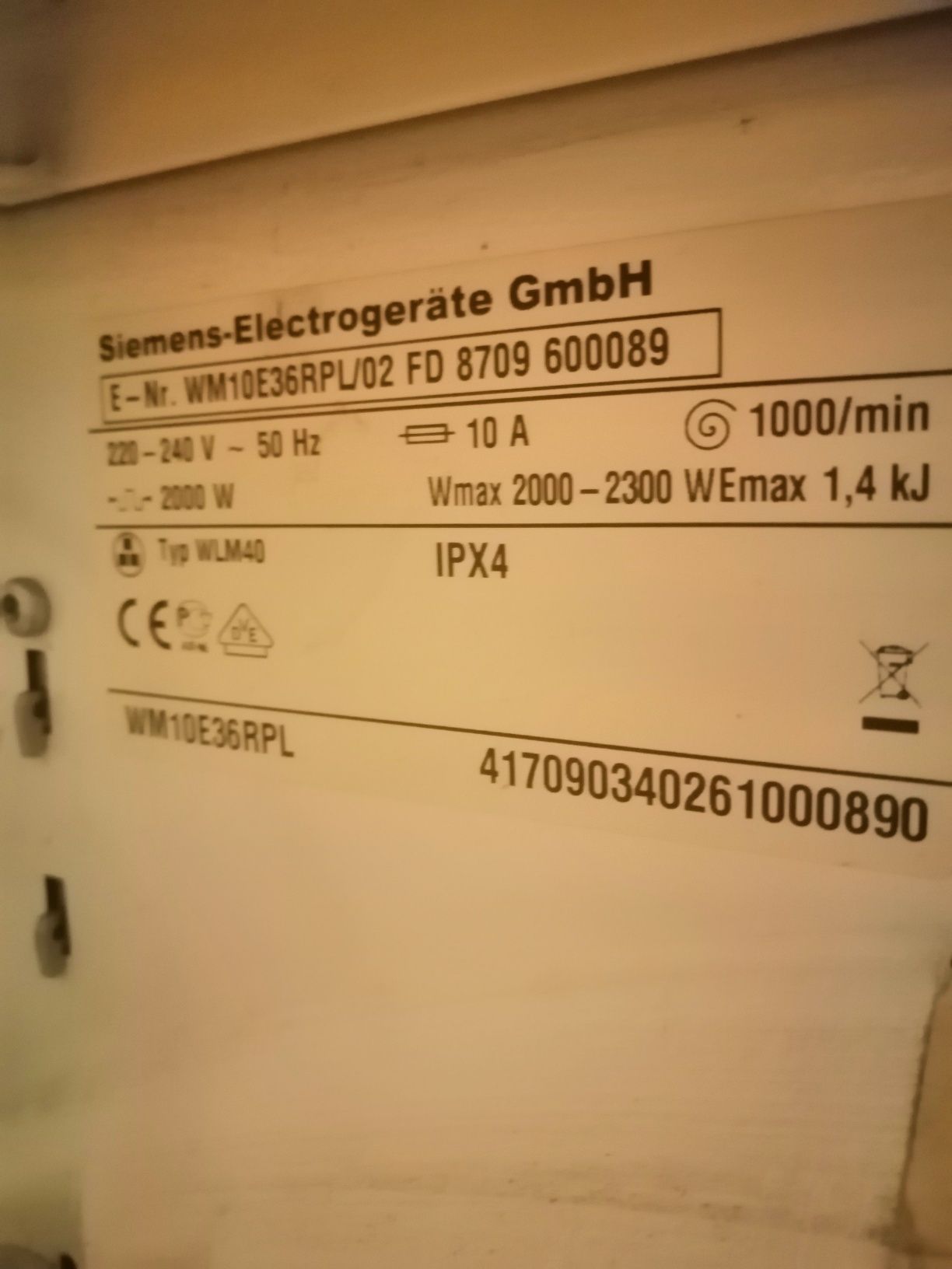 Pralka Siemens używana