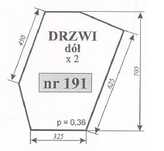 szyba drzwi dolna Zetor 8111 , 8145 , 9111 , 9145 , 10111 ACX006i
