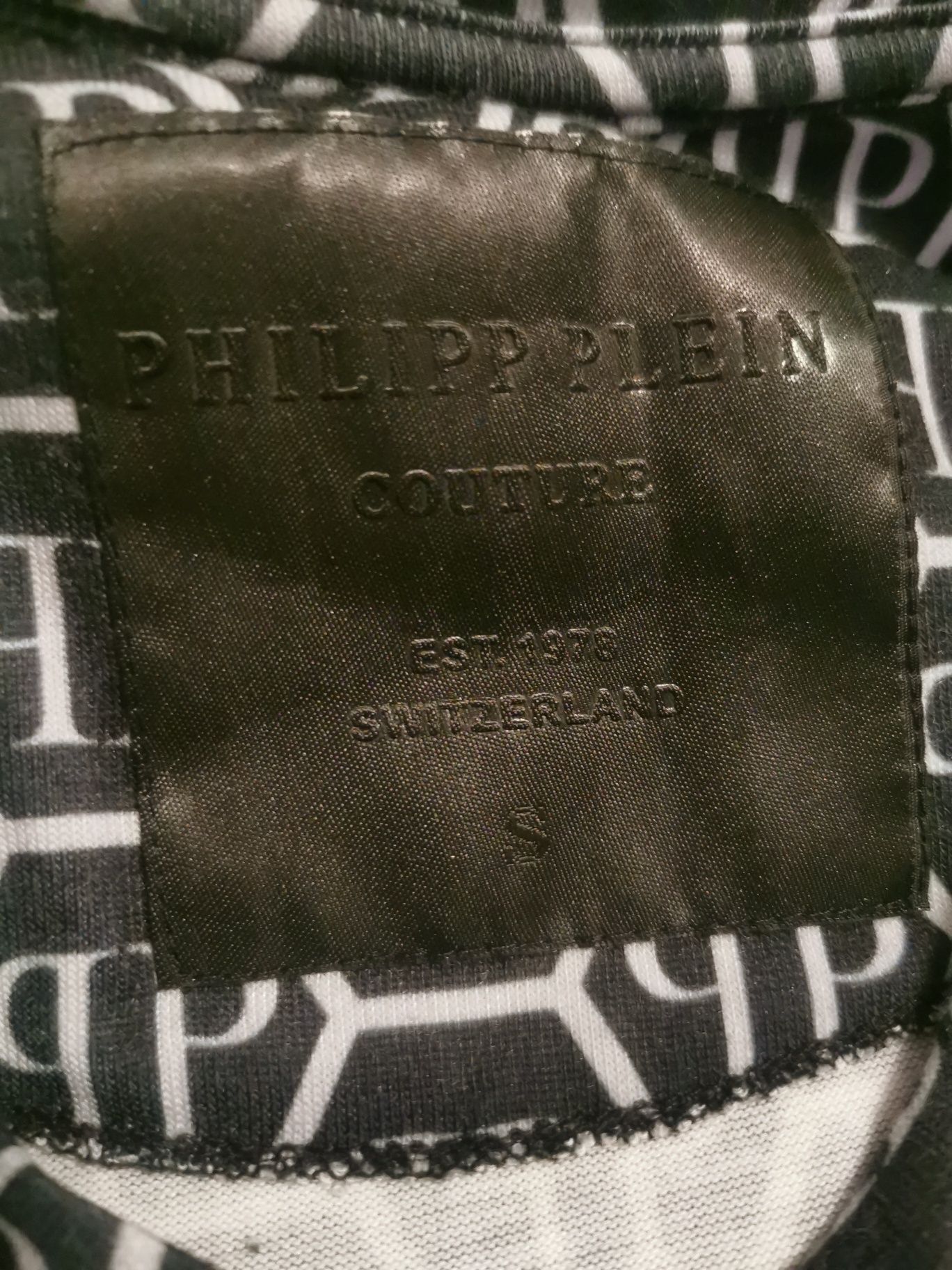 Bluzka sweterek Philips Plein czacha cyrkonieblaszka logo