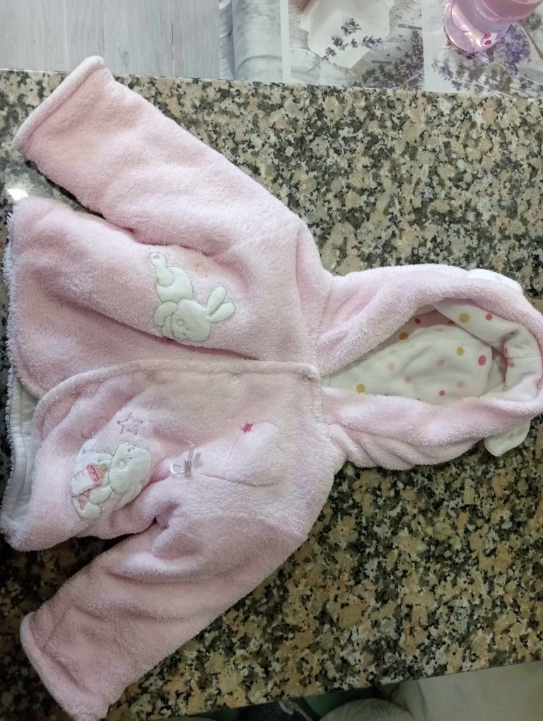 Casaco inverno bebe menina até 6 meses