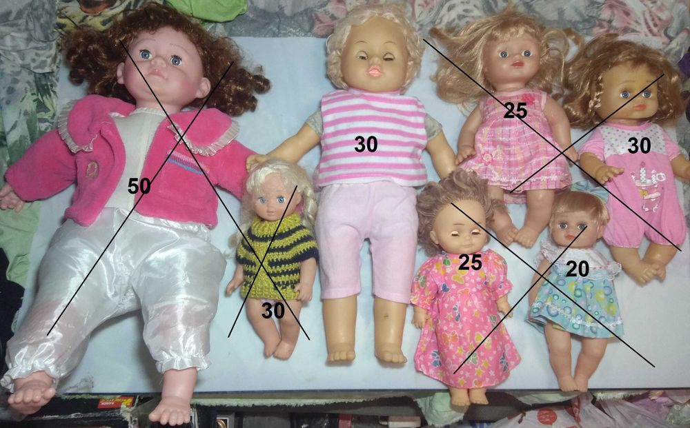 Ляльки різних розмірів