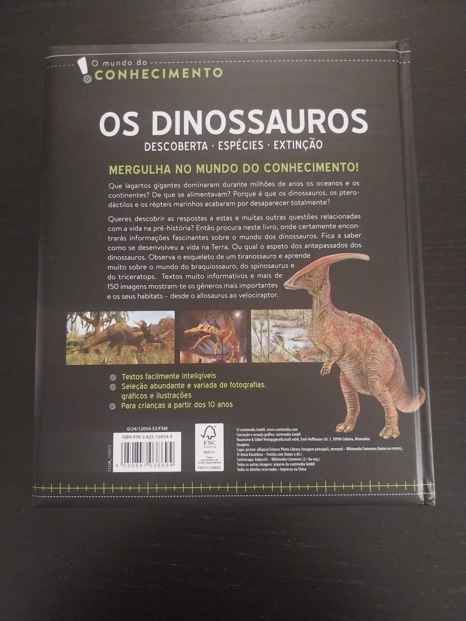 Livro “Os Dinossauros – Descoberta, Espécies, Extinção” (como novo)