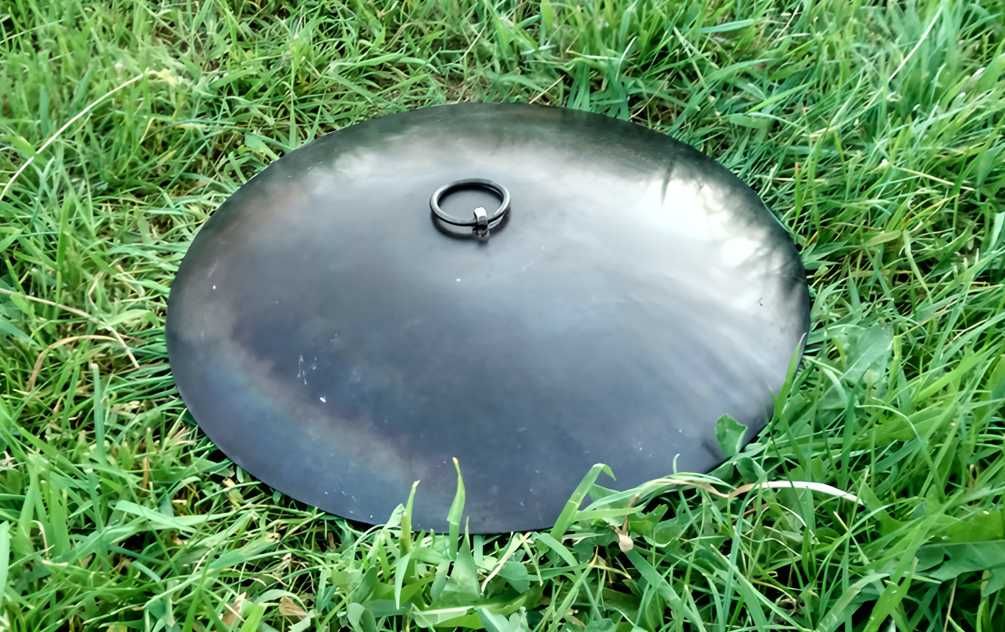 сковорода из диска бороны 50 см с крышкой