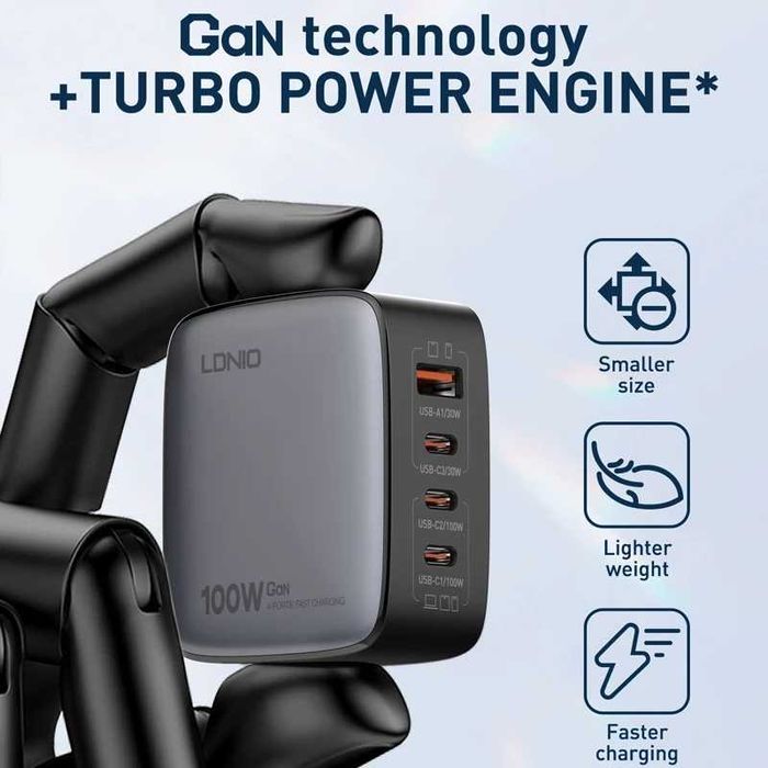Зарядное устройство LDNIO 100w + кабель в комплекте