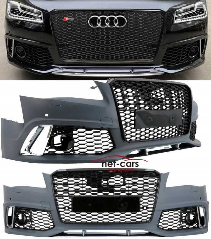 Zderzak + grill AUDI A8 D4 4H 09-13 wzór RS 8 S8