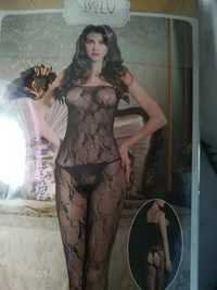 Bielizna Bodystocking | SKLU- z metkami czarna NOWA