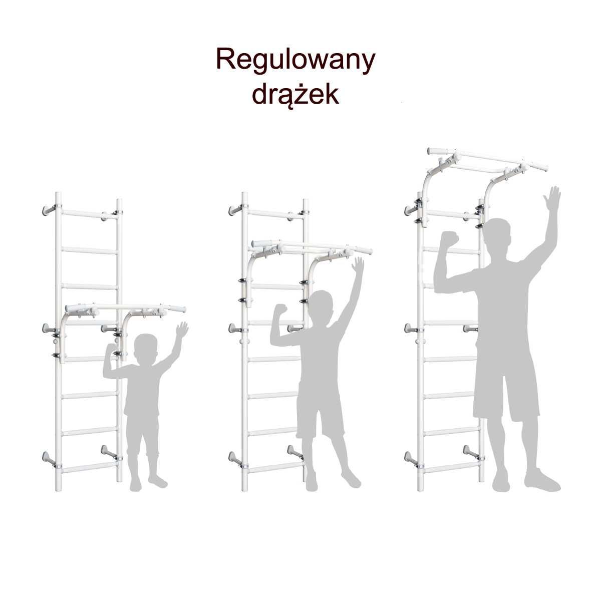 Drabinka gimnastyczna ROMANA KOMETA NEXT biało-szara PROMOCJA