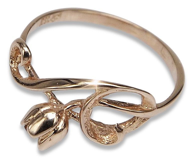 Radziecki 14k 585 złoty pierścionek z różowego złota vrn145 16/7,5