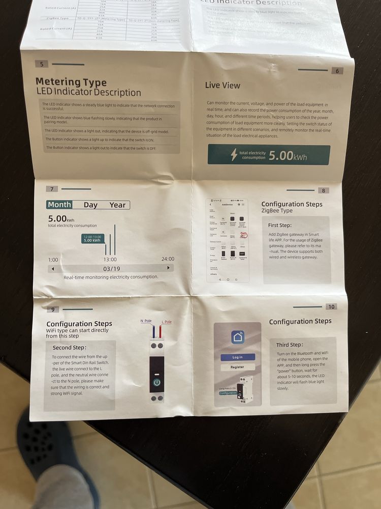 Inteligentny Wyłącznik  Tuya WIFI 32 A AC 230V
