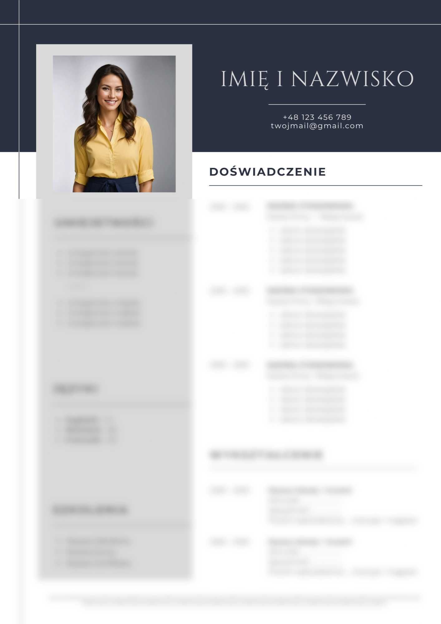 Pisanie CV, List Motywacyjny / Profesjonalne CV Resume (PDF+WORD)