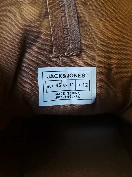 Buty męskie Jack & Jones rozmiar 45 czarne sneakersy casual